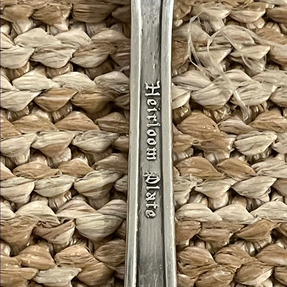 Heirloom Sterling Silver Damask Rose Bon Bon / Nut Spoon 8”L 2.75”D